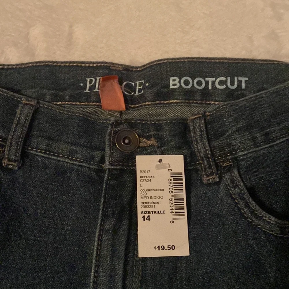 NWT The CHILDREN’S PLACE Size 14 Boot Cut Medium Indigo Jeans Adjustable Waist